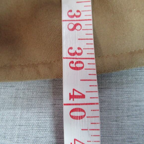 Talbots Coat Womens XL Tan Faux Suede Faux Shearling Lined Button Up Overcoat - Picture 5 of 7